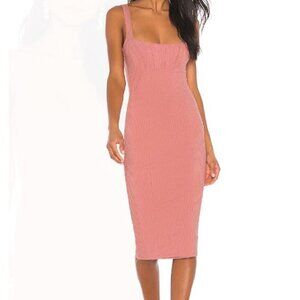 CAPULET Jessia Midi Bodycon Vintage Rose Pink sz L NWT